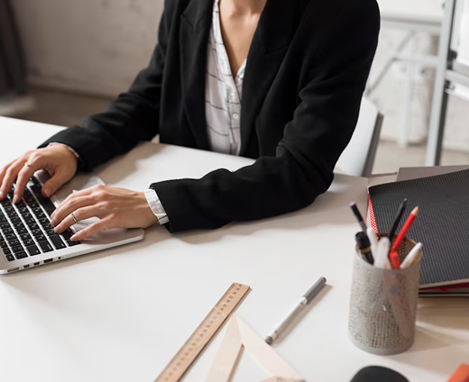 Person working on laptop